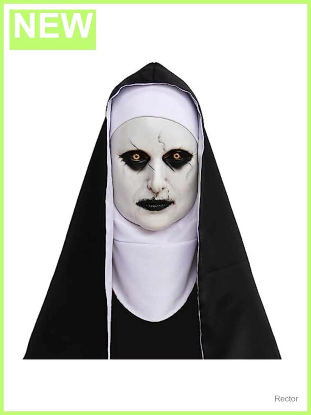 Deluxe Nun Latex Full Head Mask Scary Halloween Cosplay Costume Party